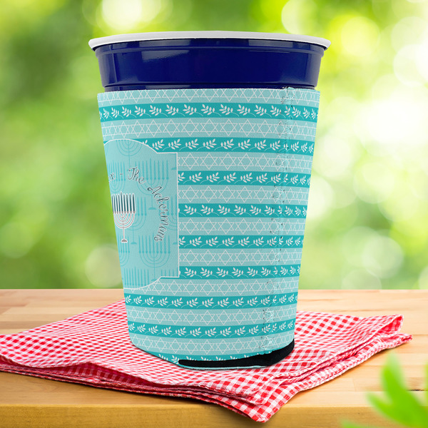 Hanukkah Party Cup Sleeves - with bottom - Lifestyle