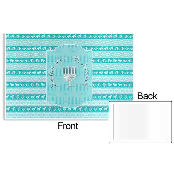 Hanukkah Disposable Paper Placemat - Front & Back