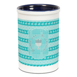 Hanukkah Ceramic Pencil Holders - Blue