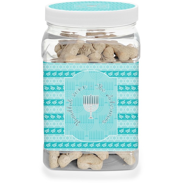 Custom Hanukkah Dog Treat Jar (Personalized)