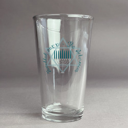 Hanukkah Pint Glass - Full Color Logo (Personalized)