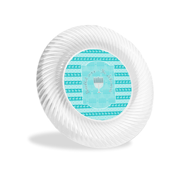 Custom Hanukkah Plastic Party Appetizer & Dessert Plates - 6" (Personalized)