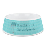 Hanukkah Plastic Dog Bowl - Medium (Personalized)