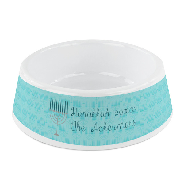 Custom Hanukkah Plastic Dog Bowl - Small (Personalized)