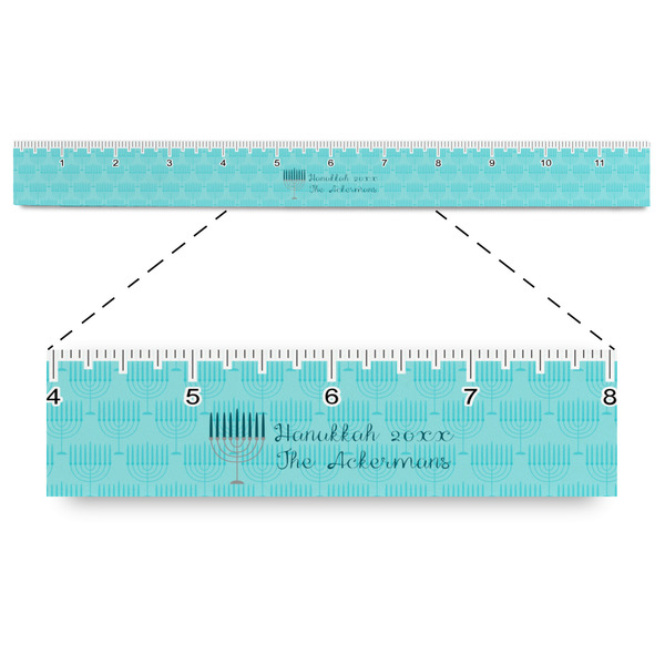 Custom Hanukkah Plastic Ruler - 12" (Personalized)