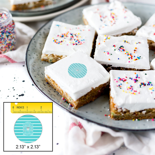 Hanukkah Printed Icing Circle - Small - In Context