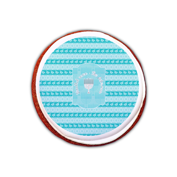Hanukkah Printed Icing Circle - XSmall - On Cookie