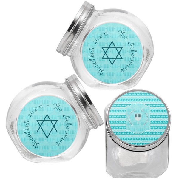 Hanukkah Puppy Treat Jar - Top Left Right