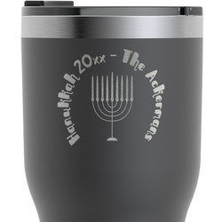 Hanukkah RTIC Tumbler - Black - Engraved Front & Back (Personalized)