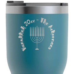 Hanukkah RTIC Tumbler - Dark Teal - Laser Engraved - Double-Sided (Personalized)