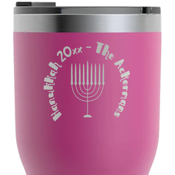 Hanukkah RTIC Tumbler - Magenta - Laser Engraved - Double-Sided (Personalized)