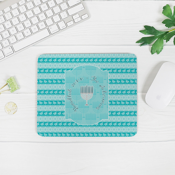 Hanukkah Rectangular Mouse Pad - LIFESTYLE 2