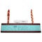 Hanukkah Red Mahogany Nameplates with Business Card Holder - Straight