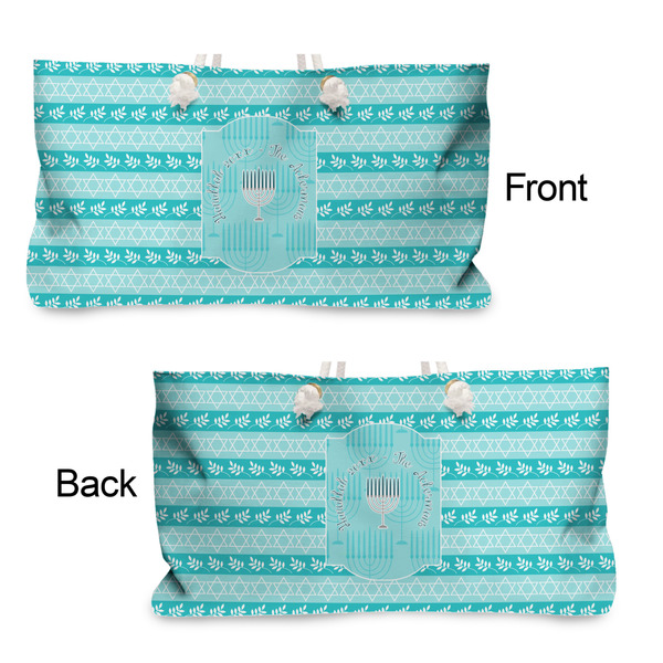 Hanukkah Large Rope Tote - From & Back View
