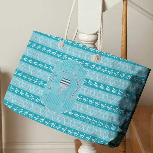 Hanukkah Large Rope Tote - Life Style