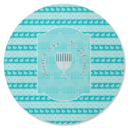 Hanukkah Round Rubber Backed Coaster (Personalized)