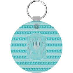 Hanukkah Round Plastic Keychain (Personalized)