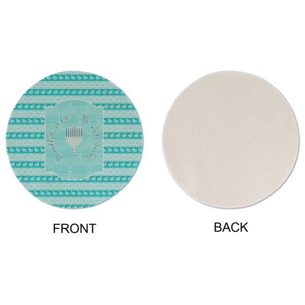 Hanukkah Round Linen Placemats - APPROVAL (single sided)