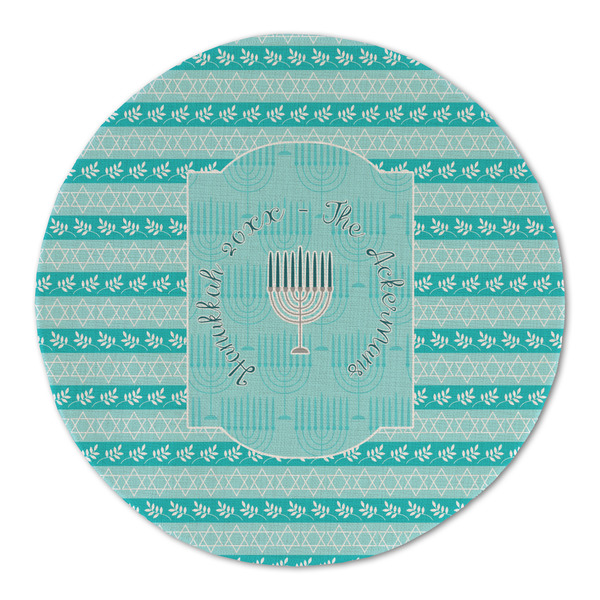 Custom Hanukkah Round Linen Placemat (Personalized)