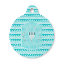 Hanukkah Round Pet ID Tag - Small (Personalized)