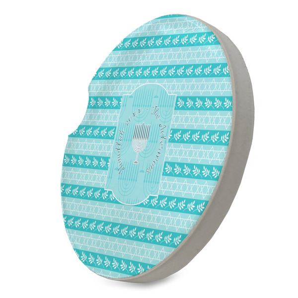 Hanukkah Sandstone Car Coaster - STANDING ANGLE