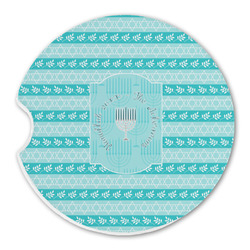 Hanukkah Sandstone Car Coaster - Single (Personalized)