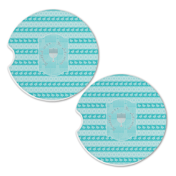 Hanukkah Sandstone Car Coasters - Set of 2