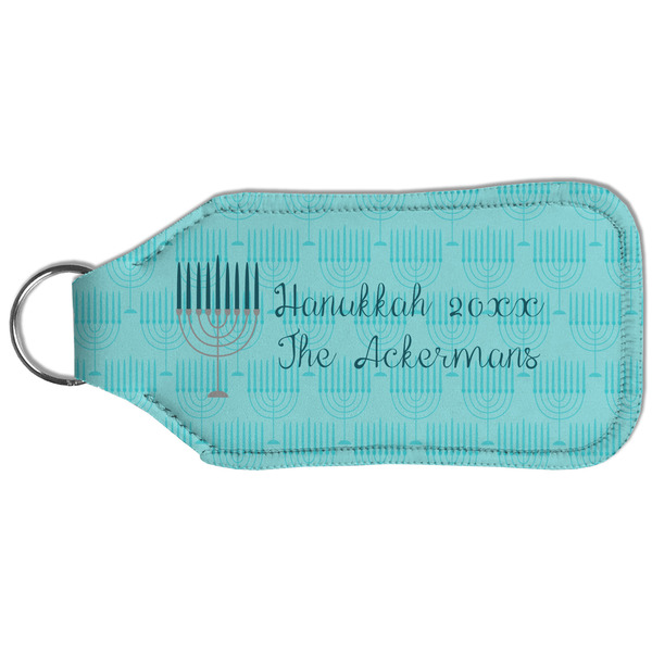 Hanukkah Sanitizer Holder Keychain - Large (Back)