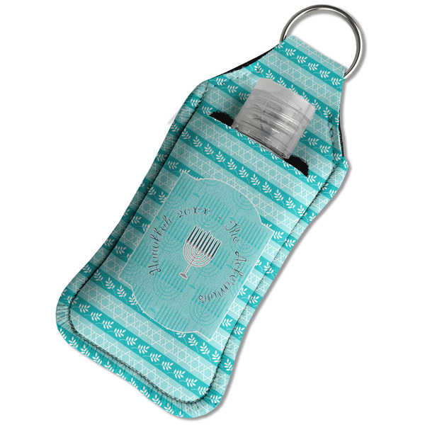 Hanukkah Sanitizer Holder Keychain - Large in Case