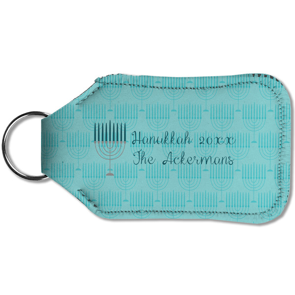 Hanukkah Sanitizer Holder Keychain - Small (Back)