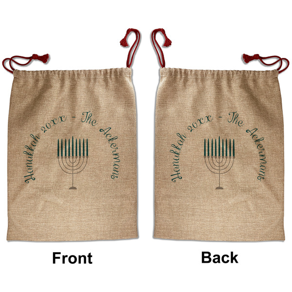 Hanukkah Santa Bag - Front and Back