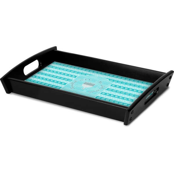 Hanukkah Serving Tray Black - Corner