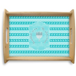 Hanukkah Natural Wooden Tray - Large (Personalized)