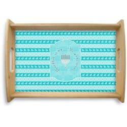 Hanukkah Natural Wooden Tray - Small (Personalized)