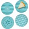 Hanukkah Set of 4 Glass Appetizer / Dessert Plate 8" (Personalized)