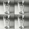 Hanukkah Set of Four Engraved Beer Glasses - Individual View