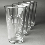Hanukkah Pint Glasses - Engraved (Set of 4) (Personalized)