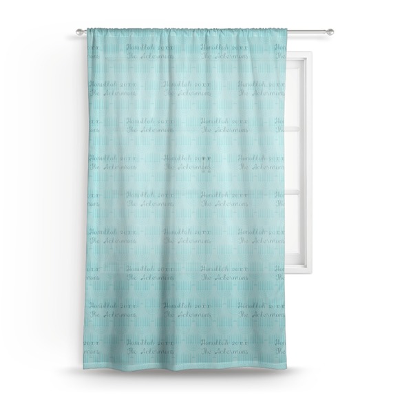 Custom Hanukkah Sheer Curtain - 50"x84" (Personalized)