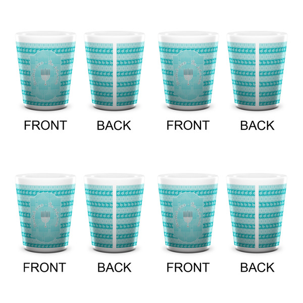 Hanukkah Shot Glass - White - Set of 4 - APPROVAL