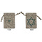 Hanukkah Small Burlap Gift Bag - Front & Back (Personalized)