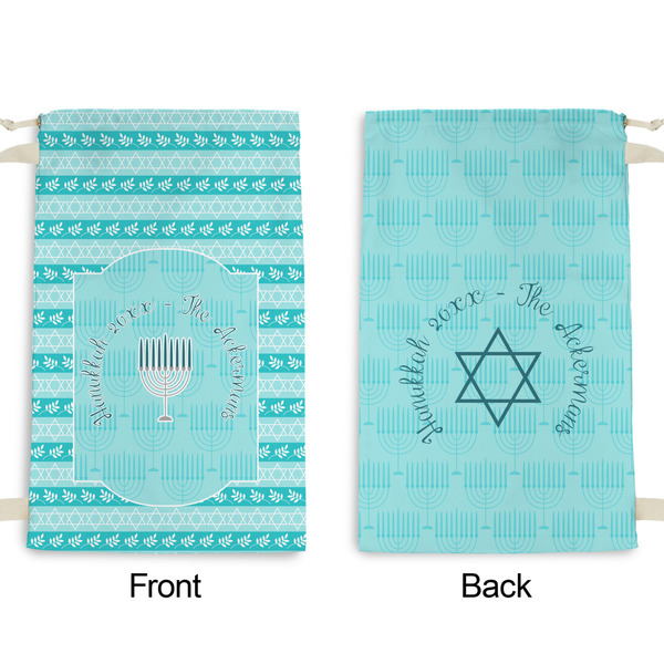 Hanukkah Small Laundry Bag - Front & Back View