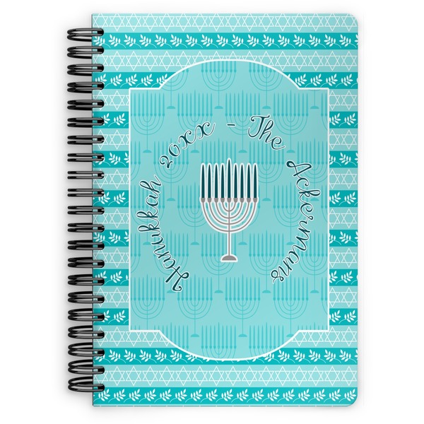 Custom Hanukkah Spiral Notebook - 7x10 w/ Name or Text