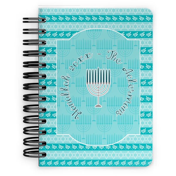 Custom Hanukkah Spiral Notebook - 5x7 w/ Name or Text