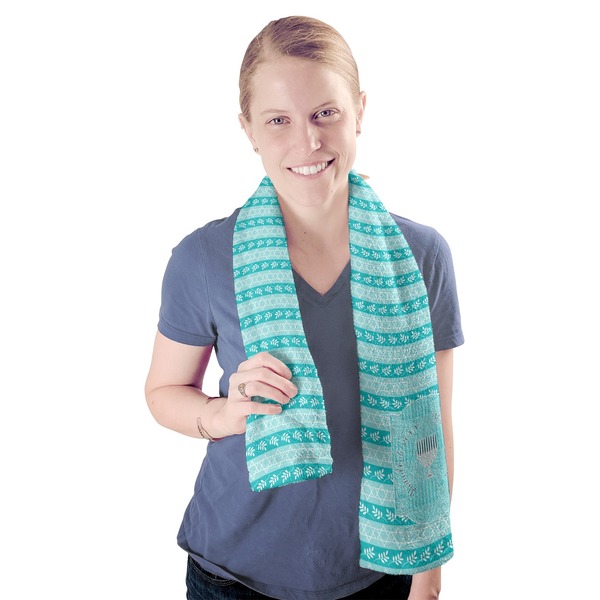 Hanukkah Sport Towel - Exercise use - Model