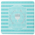Hanukkah Square Rubber Backed Coaster (Personalized)