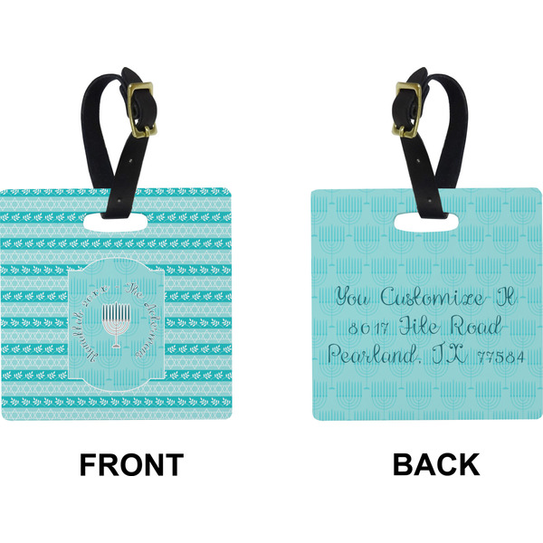 Hanukkah Square Luggage Tag (Front + Back)