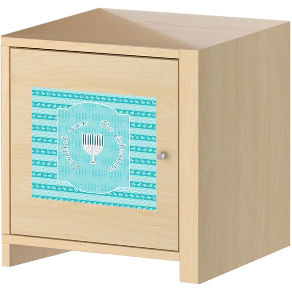 Hanukkah Square Wall Decal on Wooden Cabinet