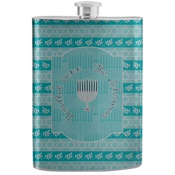 Custom Hanukkah Stainless Steel Flask (Personalized)