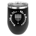 Hanukkah Stemless Wine Tumbler - 5 Color Choices - Stainless Steel  (Personalized)