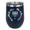 Hanukkah Stainless Wine Tumblers - Navy - Double Sided - Front